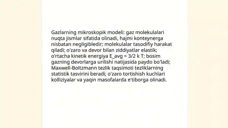 Molekulyar kinetik nazariya asoslari 4