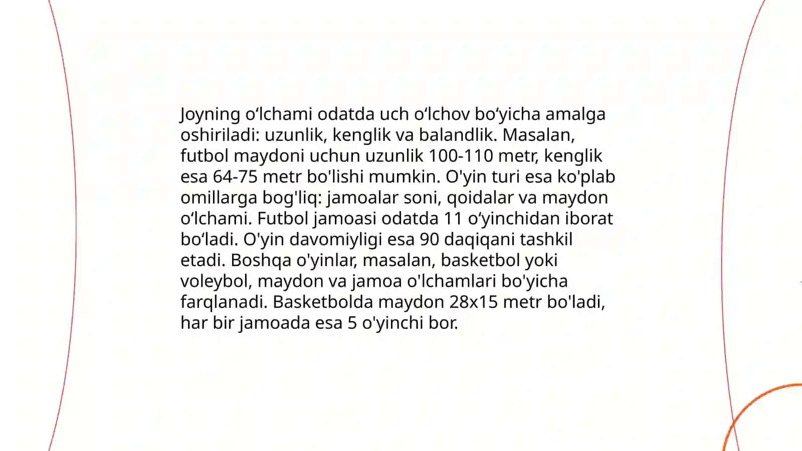 Milliy va harakatli o'yinlarni tashkil qilish uchun joyni tanlash va o'tkazishga qo'yiladigan talablar 4