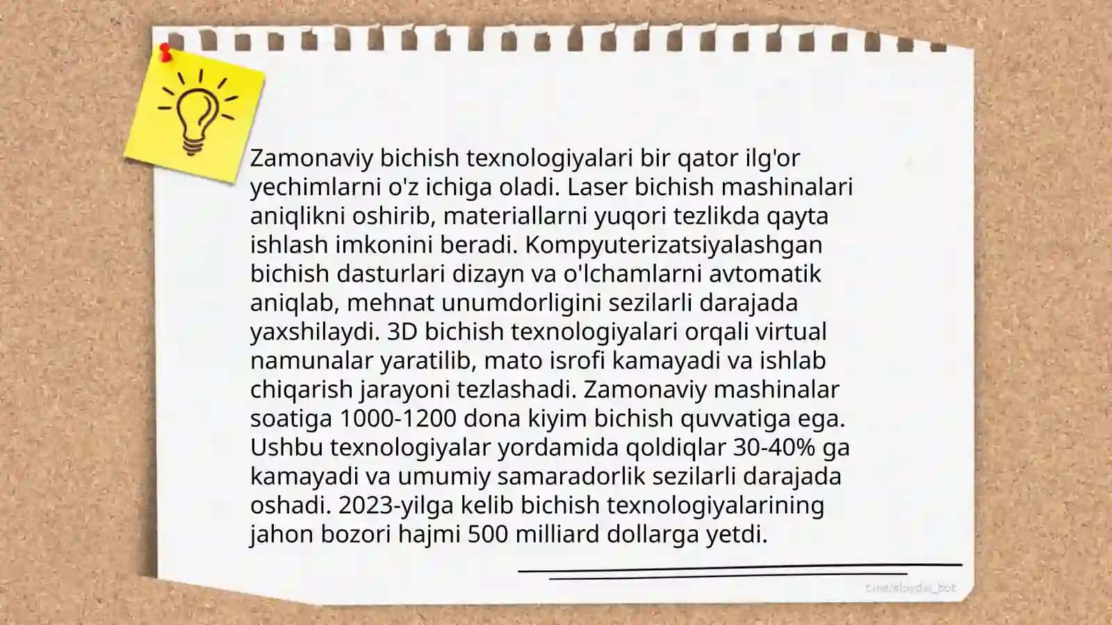 Poyabzal materiallarini bichish texnologik jarayonlarni tuzish 4