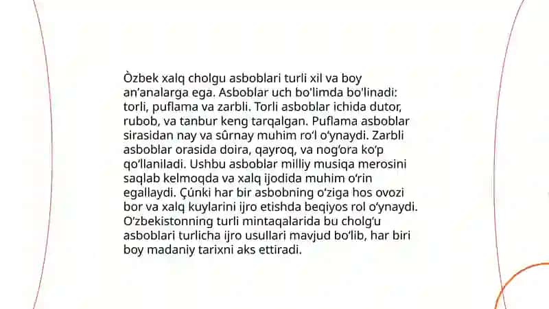 Òzbek xalq cholgu orkestri ijrochilikning yangi yonalishi Mamajanova O'g'iloy 4