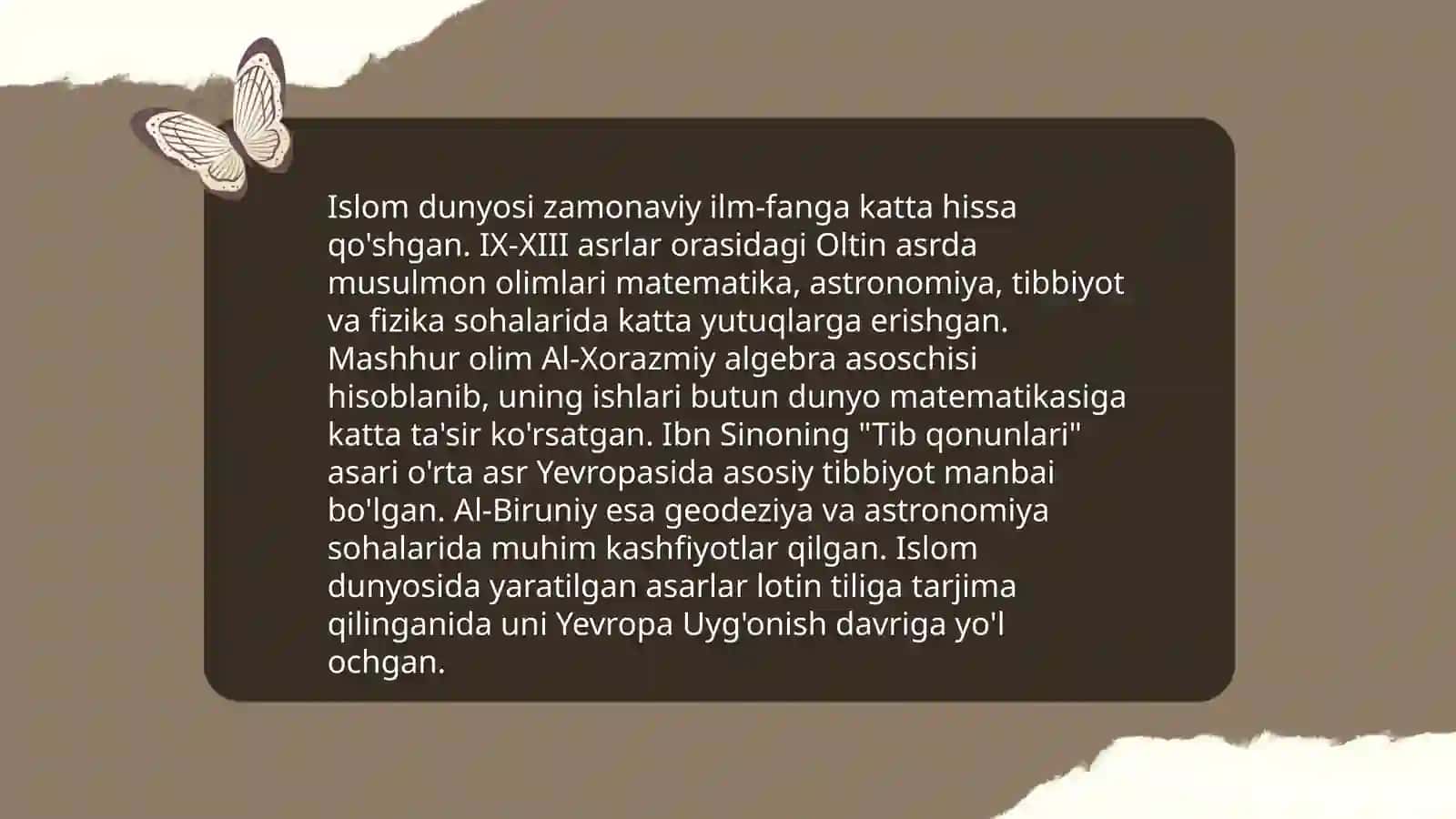 Islom sivilizatsiyasining ahamyati 4