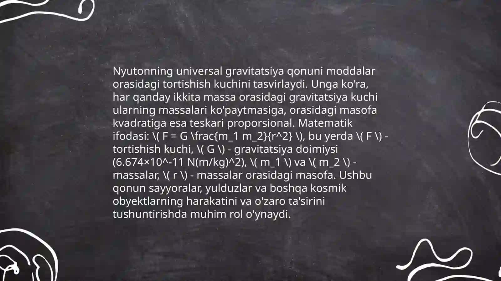 Gravitatsion kuch va uning tabiati 4