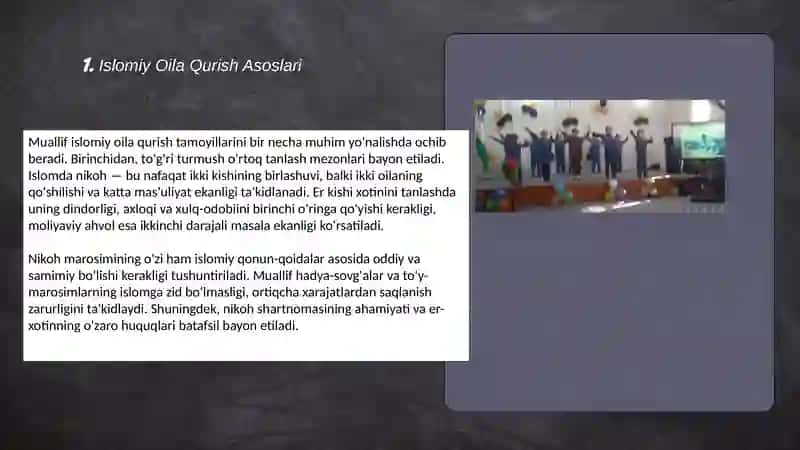 Shayx Muhammad Sodiq Muhammad Yusufning “Baxtiyor oila” asarida islom qadriyatlarining talqini 4