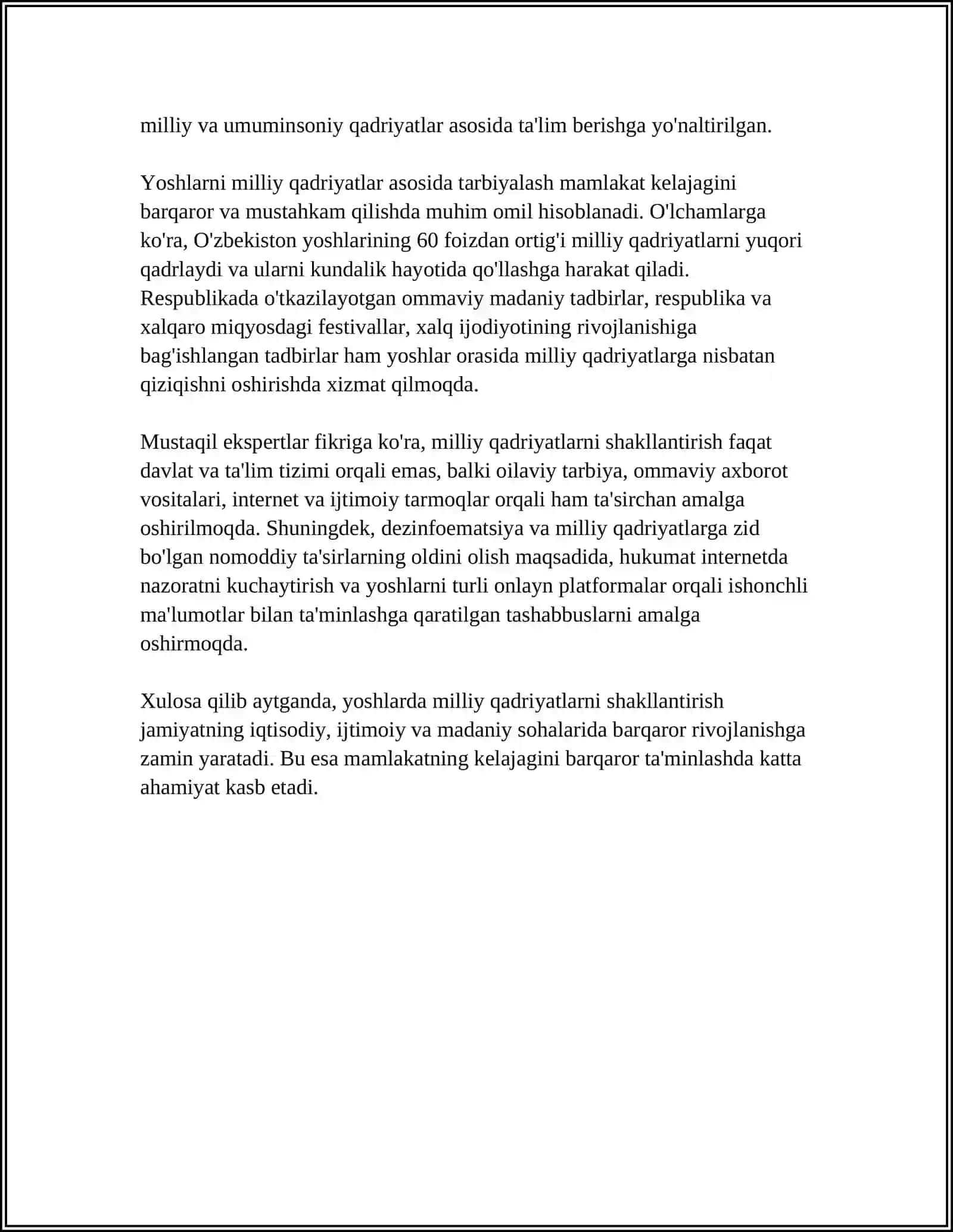 ÒQITUVCHILAR VA ÒQUVCHILAR BILAN OLIB BORILADIGAN TARBIYAVIY TADBIRLARNING KÒRSATMALI BEZATILISHINI TA'MINLASH 4