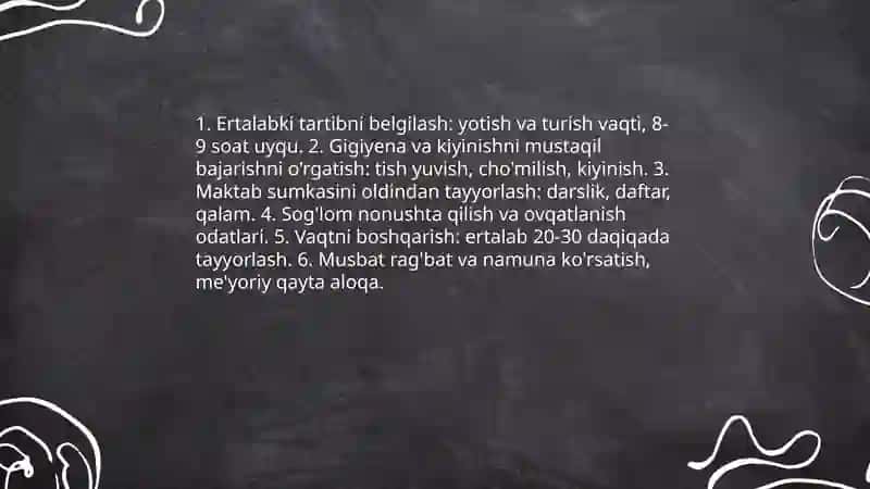 Bolalarni maktabga tayyorlashda ota-onalarning o'rni 4