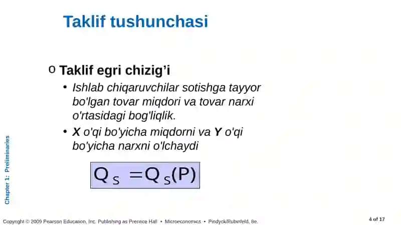 Talab va taklif asoslari 4