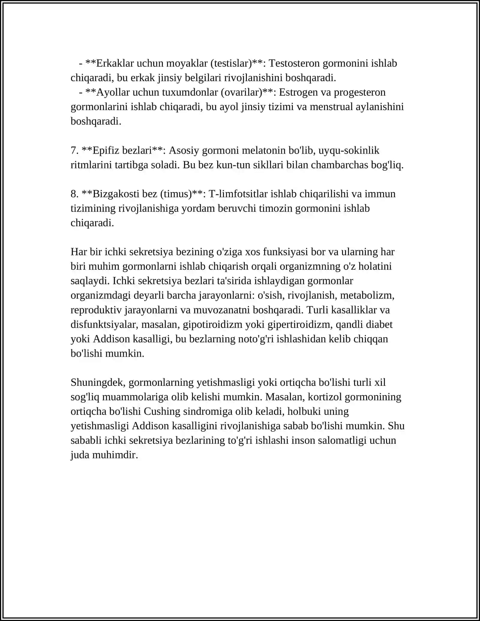ICHKI SEKRETSIYA BEZLARINING FIZIOLOGIYASI 4