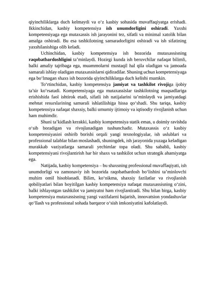 Kasbiy kompetensiya va unga nisbatan yondashuvlar 4