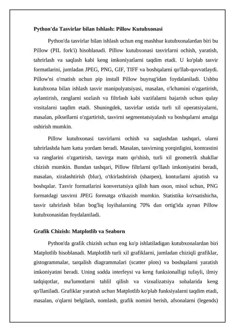 Pythonda tasvirlar bilan ishlash va grafika chizishlar 4