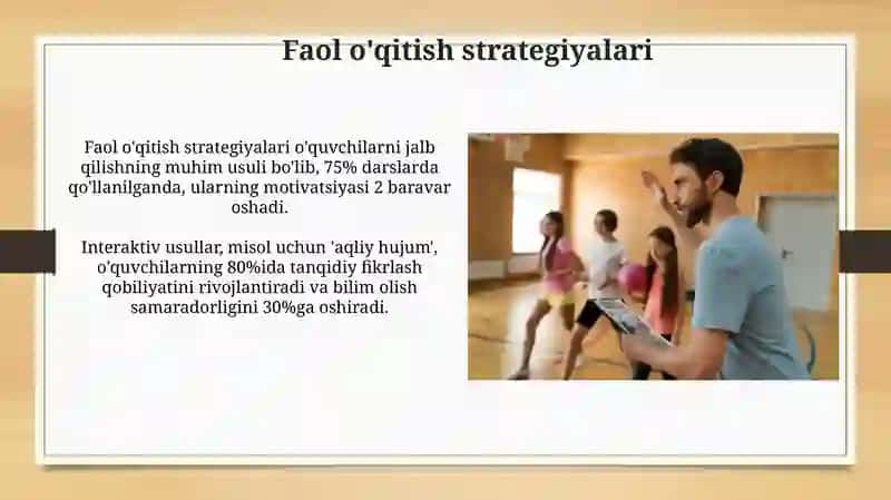 Jismoniy tarbiya metodlari bilan dars oʻtish 4