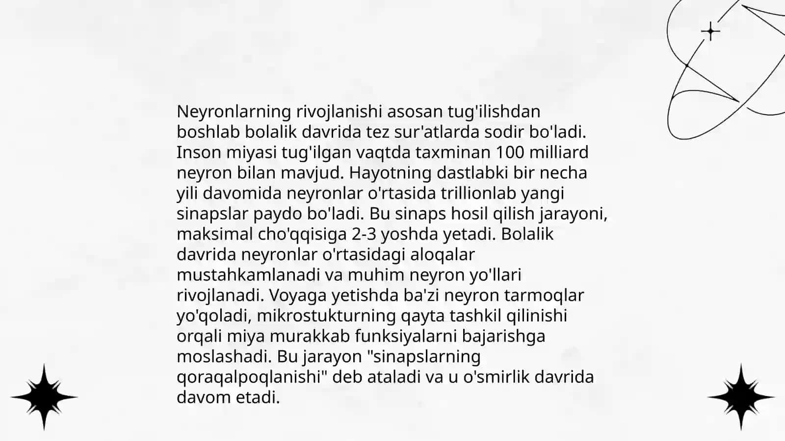 Asab tizimi va sezgi organlari onto-filogenezi 4
