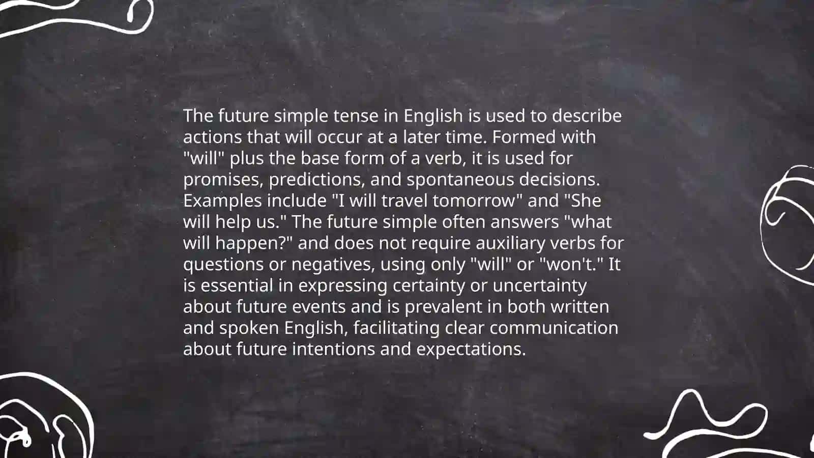 Future simple tense 4