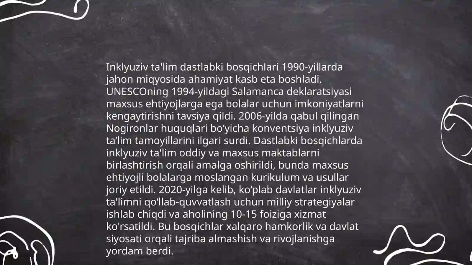Inklyuziv ta'limning rivojlanish tarixi 4