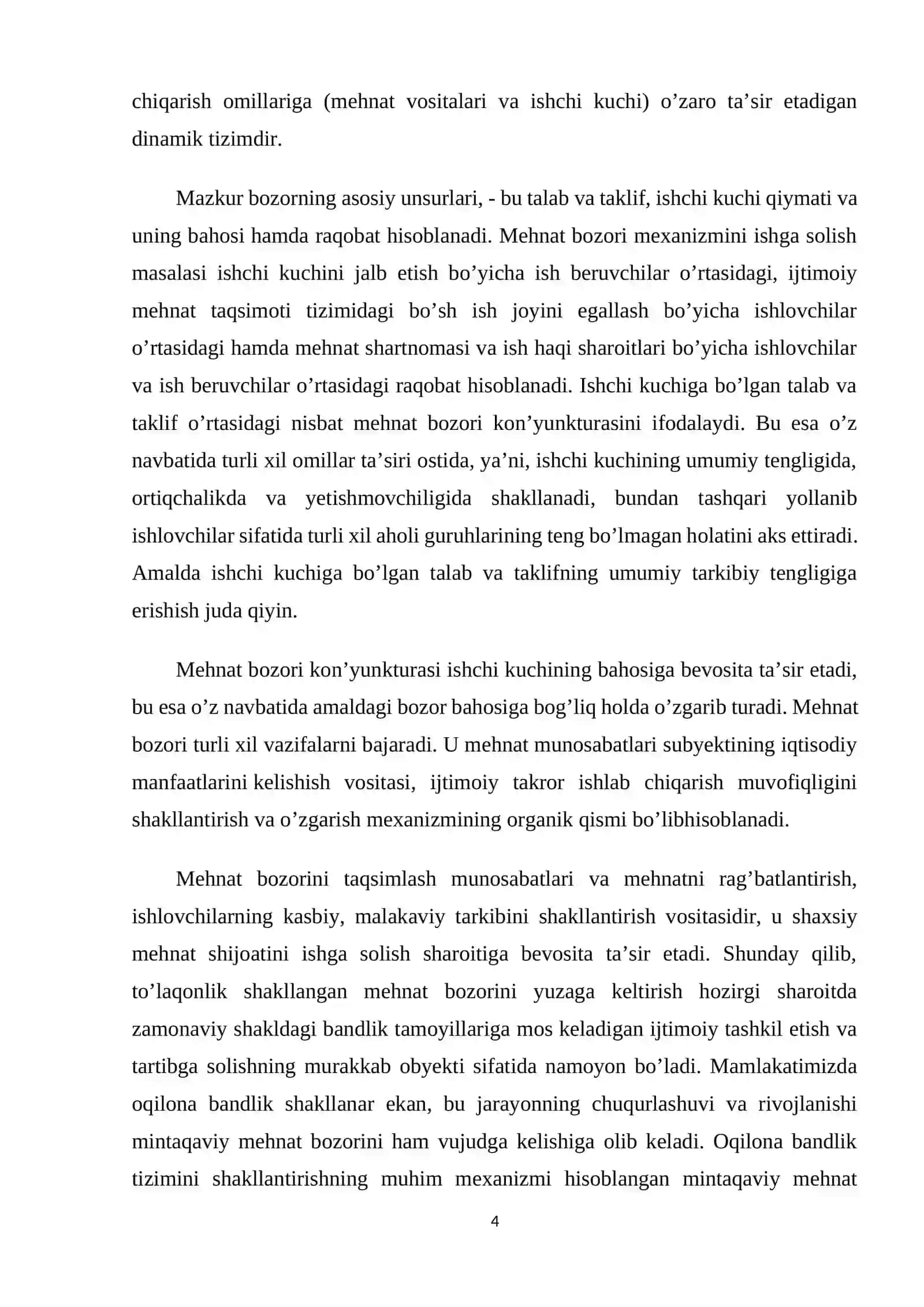 Zamonaviy jahon iqtisodiyotida ishchi kuchi bozori mazmuni va vazifalari 4