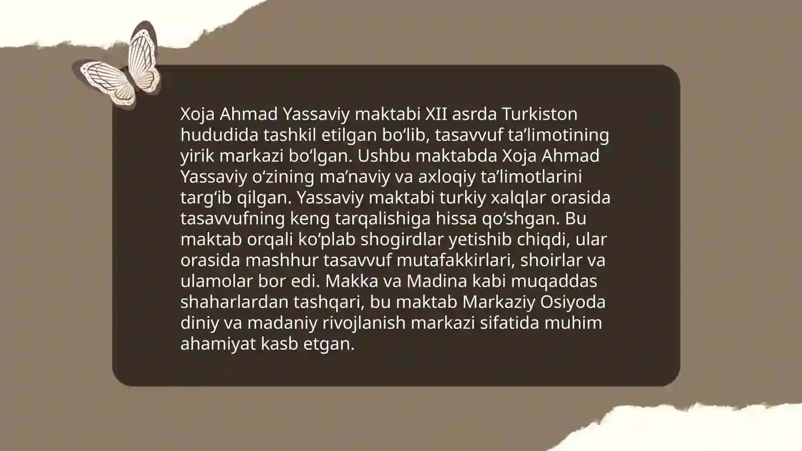Ahmad Yassaviy — turkiy adabiyotning yirik vakili 4