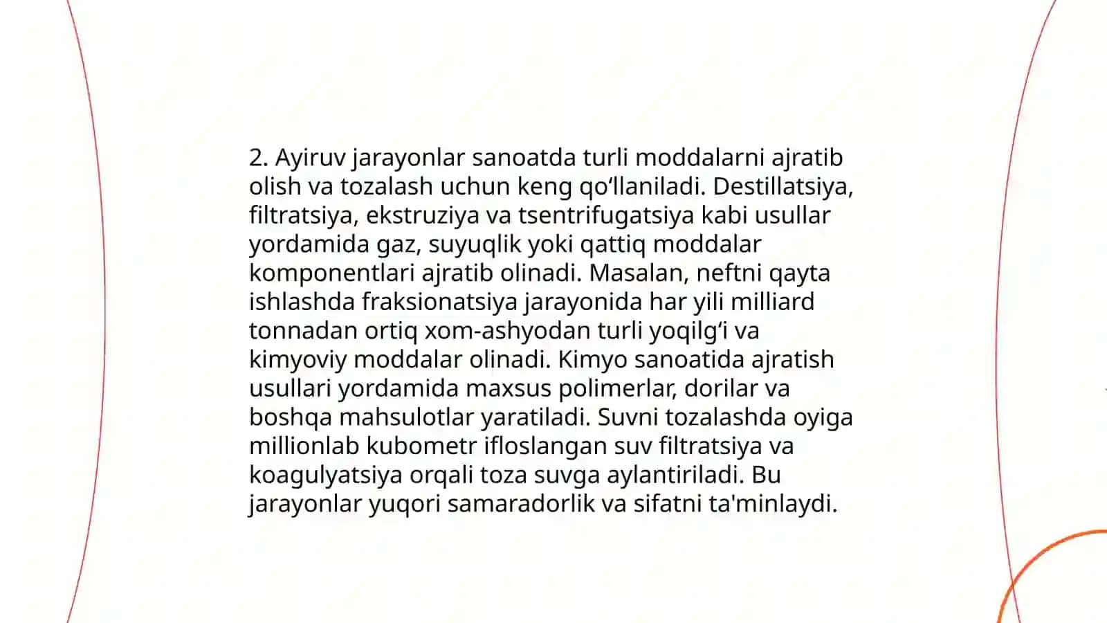Ayiruv jarayonlari ahamiyati 4