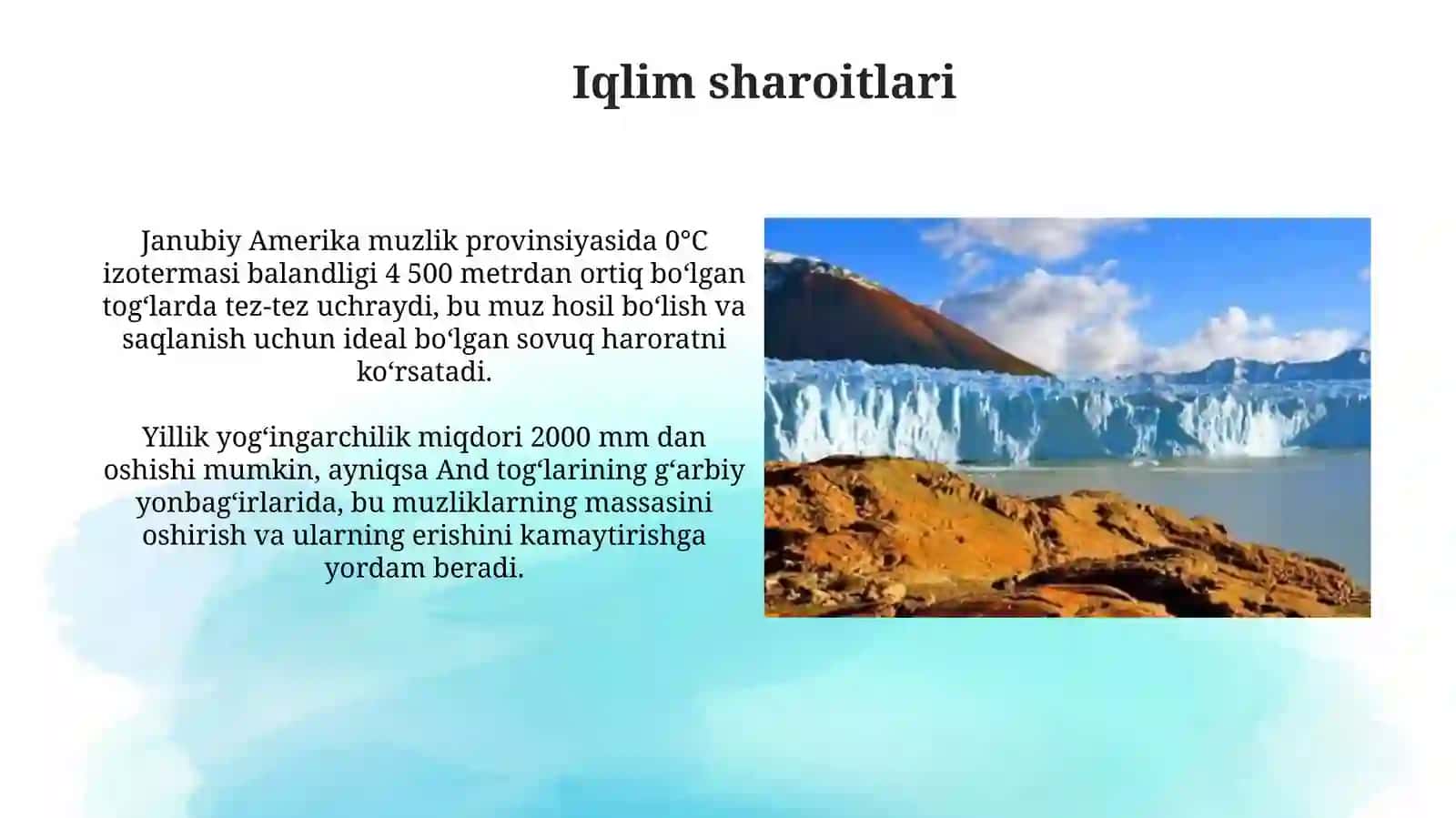 Tinch okeaning Janubiy Amerika muzliklari provensiyasi 4