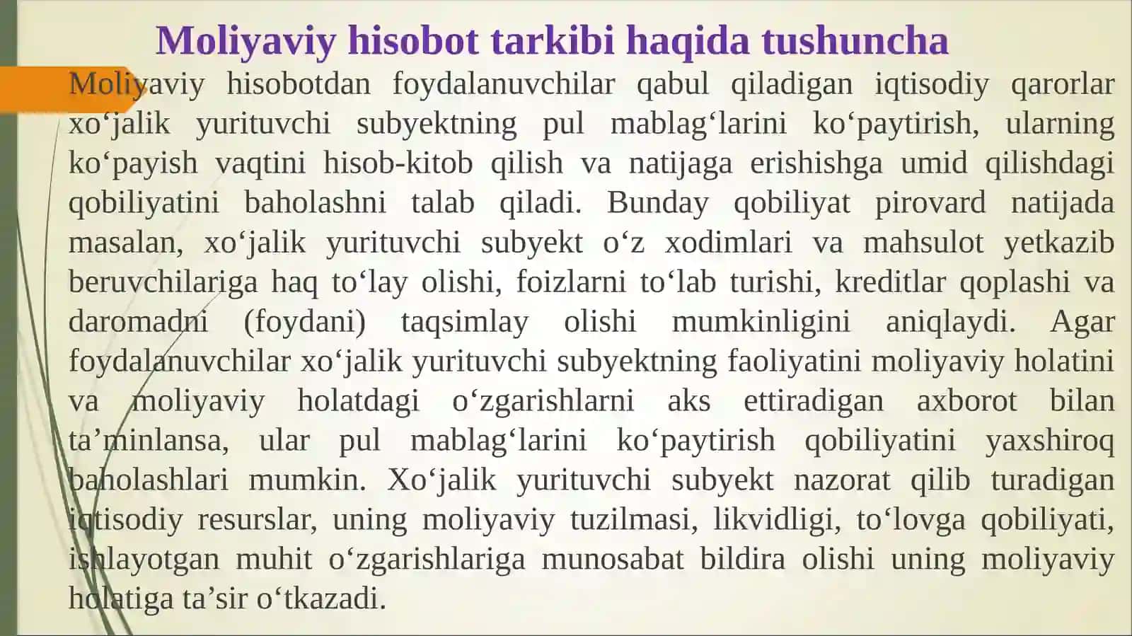 “Buxgalteriya hisobining milliy standartlari asosida yuritish” FANIDAN SIDAGI TAQDIMOT MATERIALLARI 4