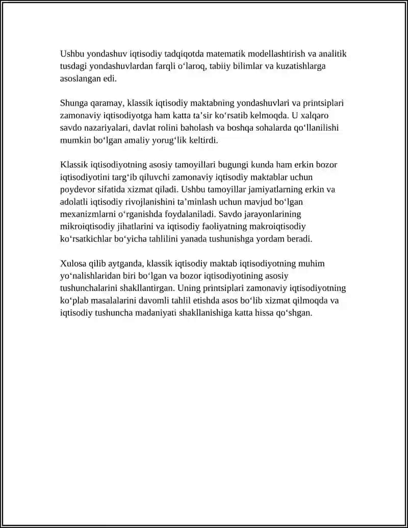 KLASSIK IQTISODIY MAKTABNING TO’LA SHAKILLANISHI 4