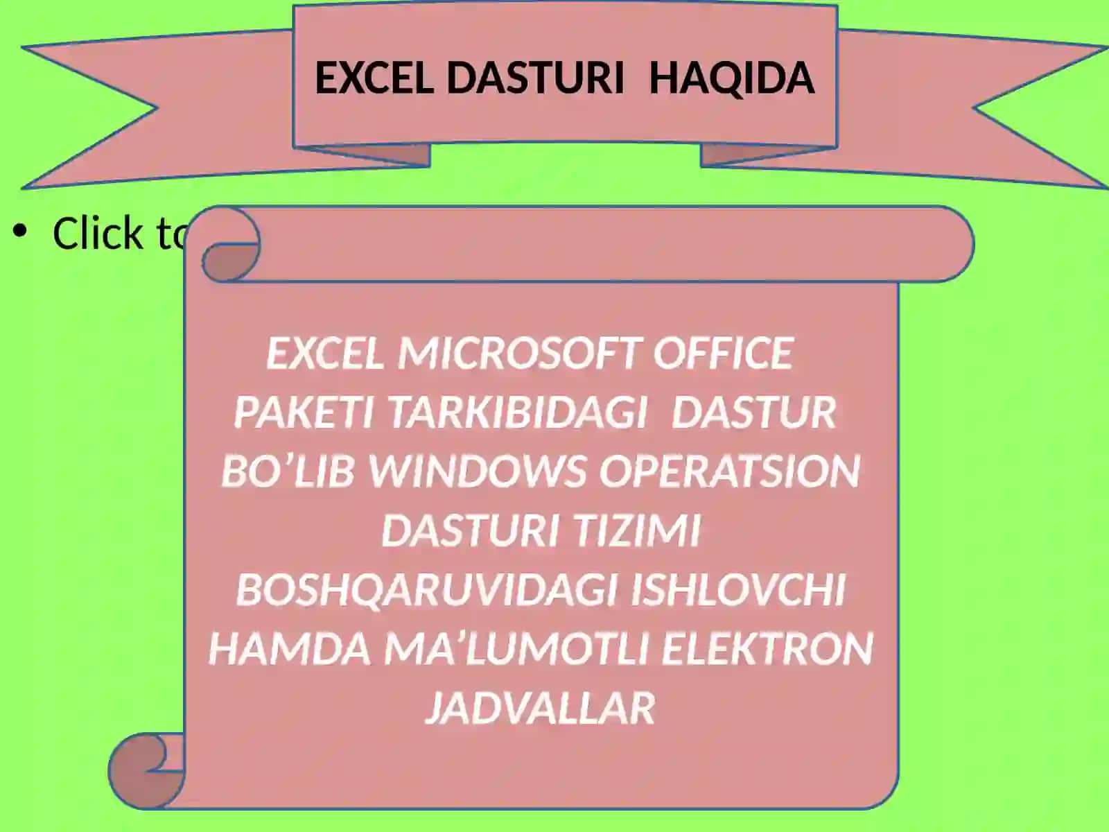EXCEL DASTURI YORDAMIDA XRONOLOGIK JADVAL TUZISH VA ADABIYOT DARSIDA QO’LLASH USULLARI 4