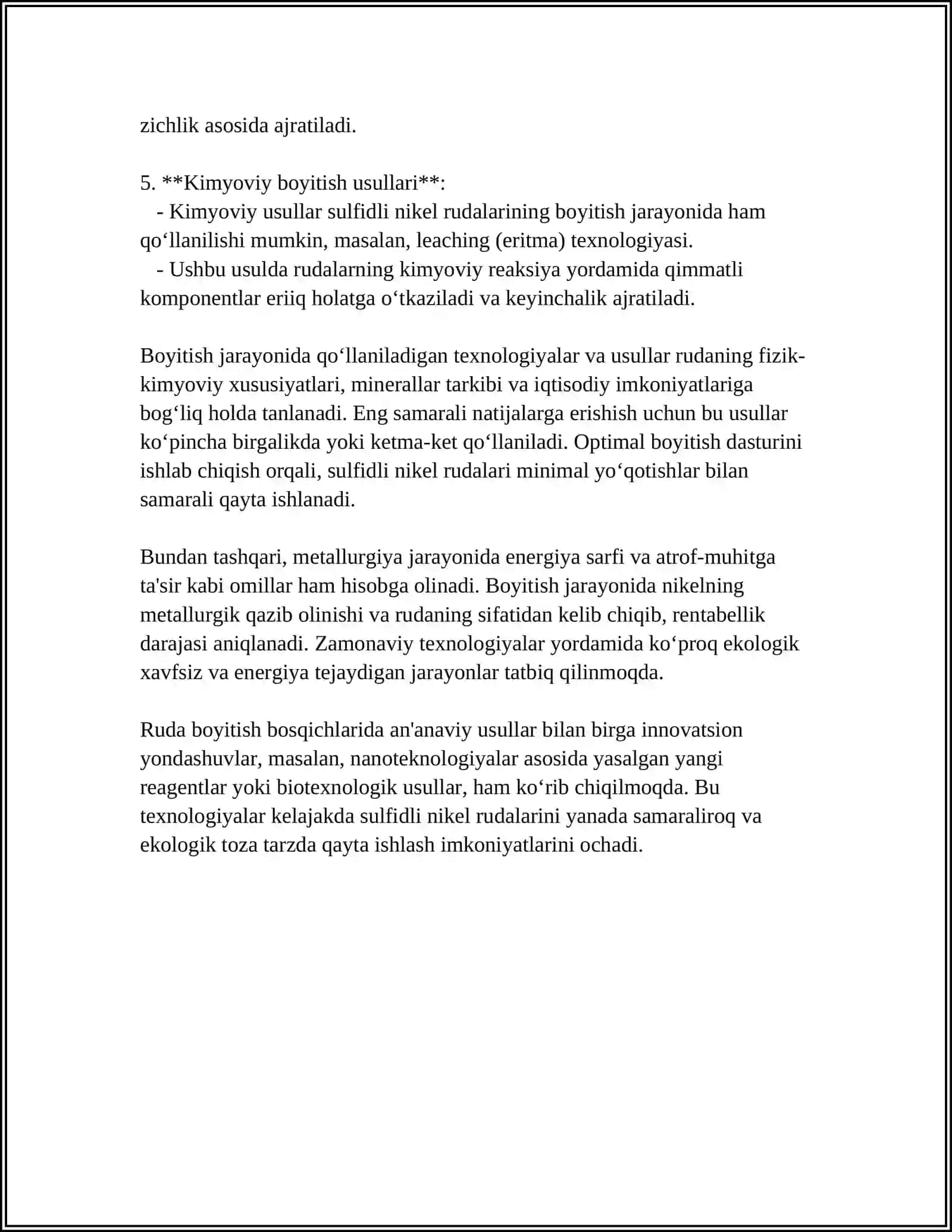 SULFIDLI NIKEL RUDALARINI QAYTA ISHLASH TEXNOLOGIYASI 4