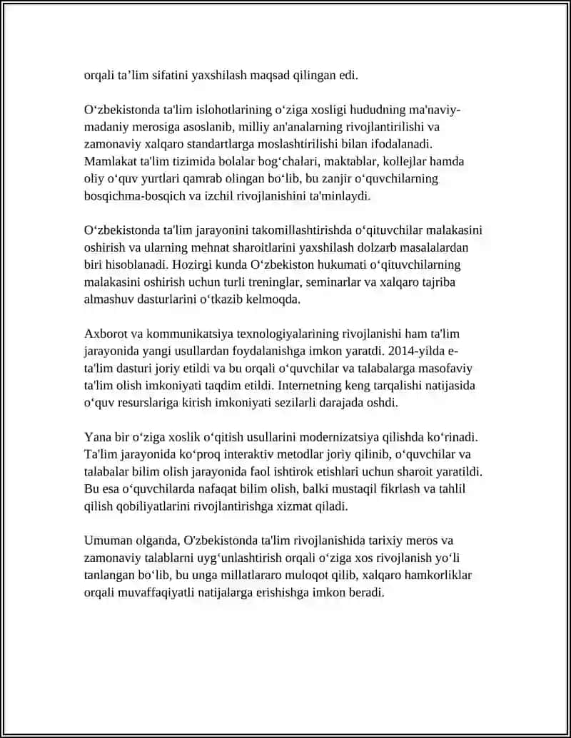Oʻzbekistonda Talim Rivojining Oʻziga Xos Xususiyatları 4