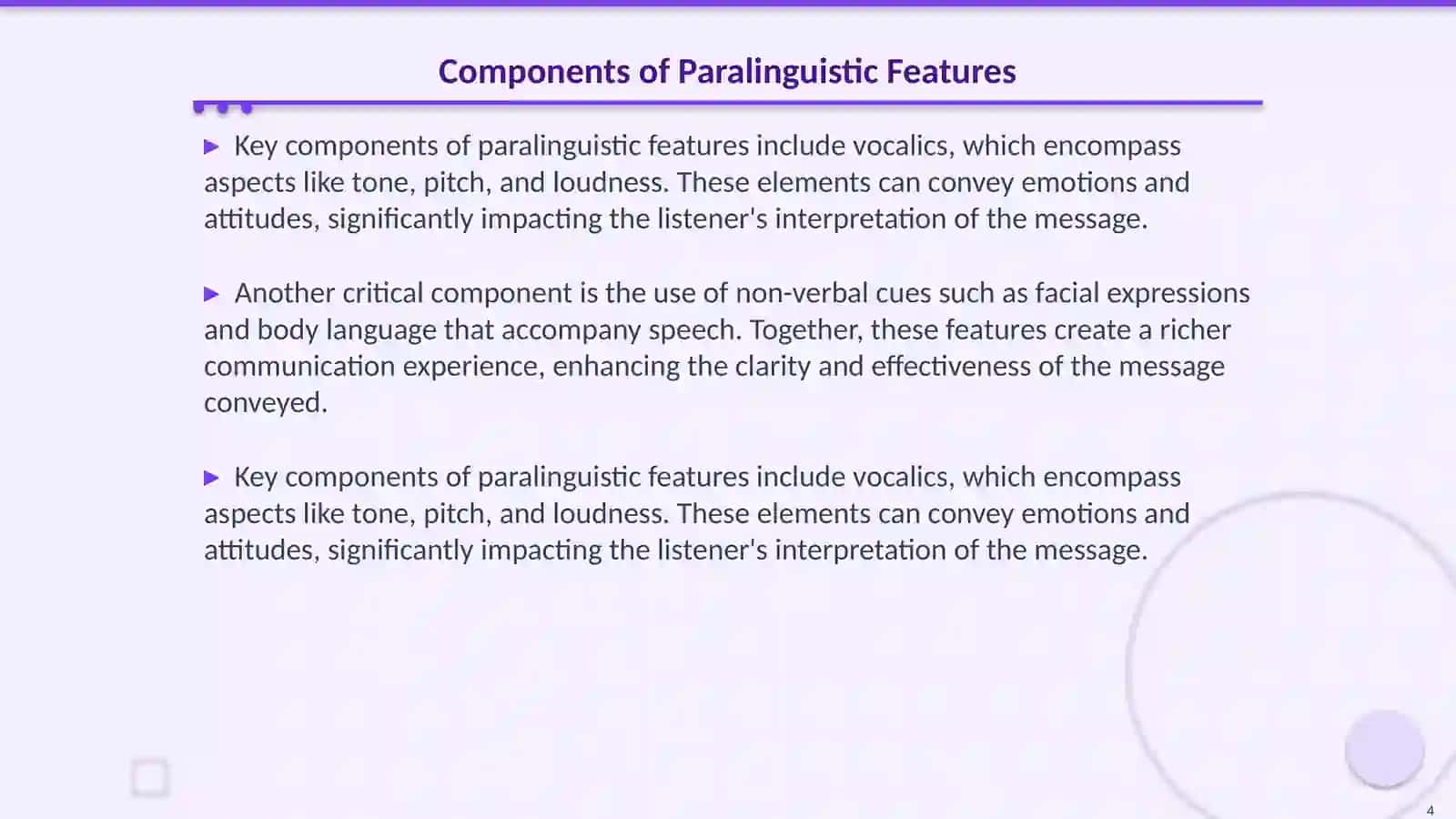 Introduction to paralinguistic 4