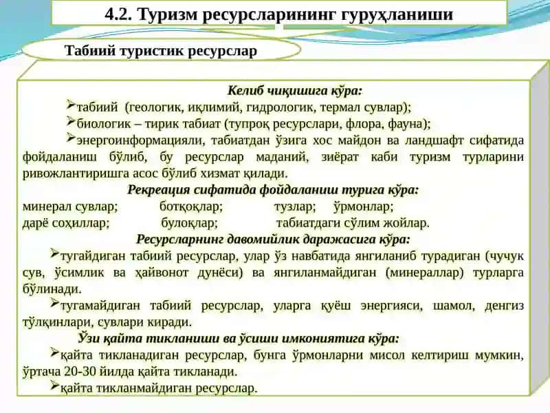Туризм ресурслари 4