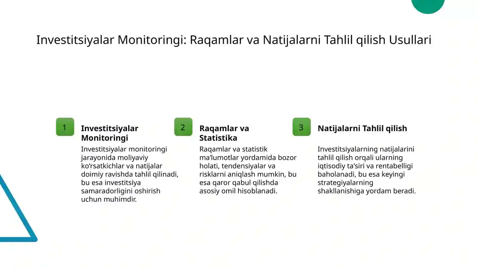 Moliyaviy investitsiyalarni hisoblash va monitoring usullari 4
