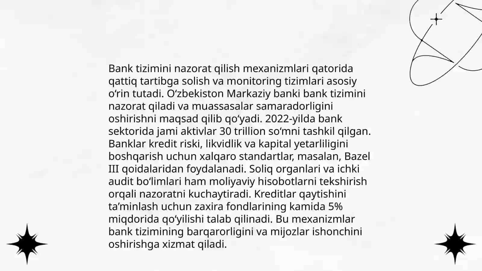 Markaziy bank va banklar faoliyatini tartibga solish 4