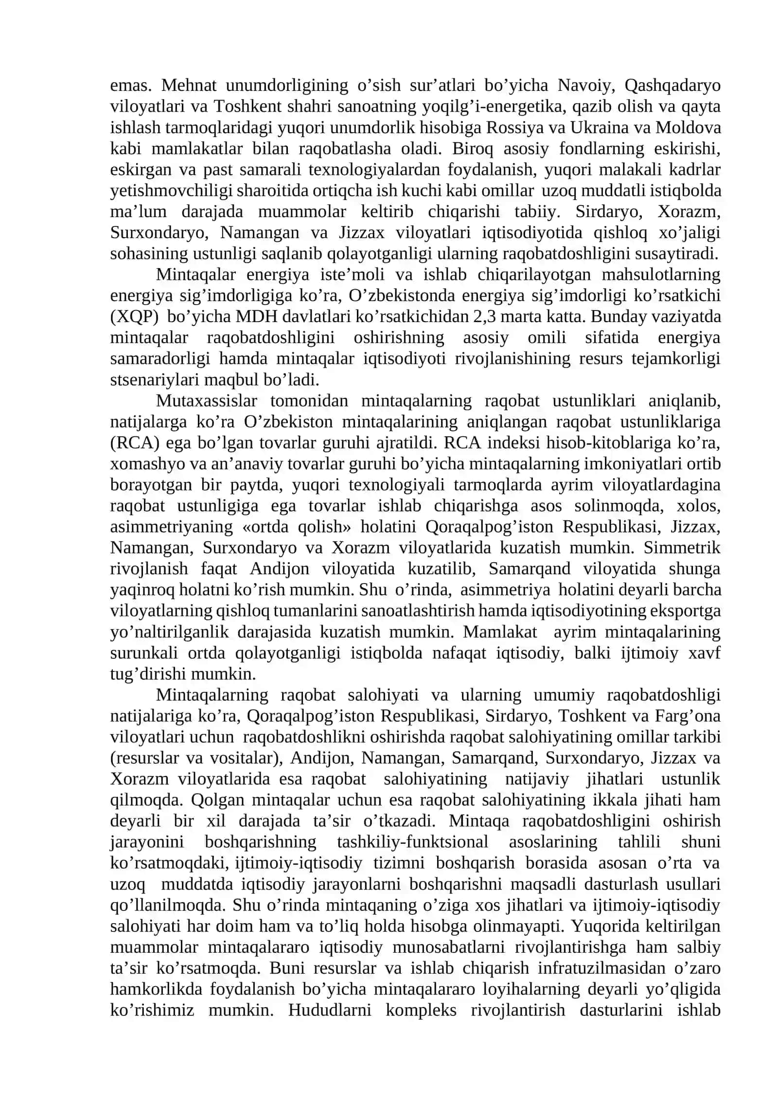 Mintaqalar raqobatbardoshligi va raqobat ustunligi 4