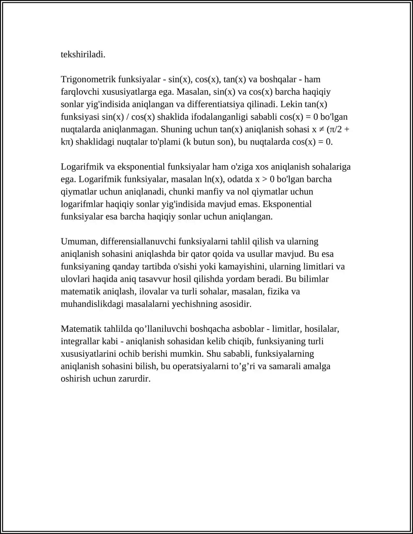 DIFFERENSIALLANUVCHI FUNKSIYALAR HAQIDA TEOEMALAR 4