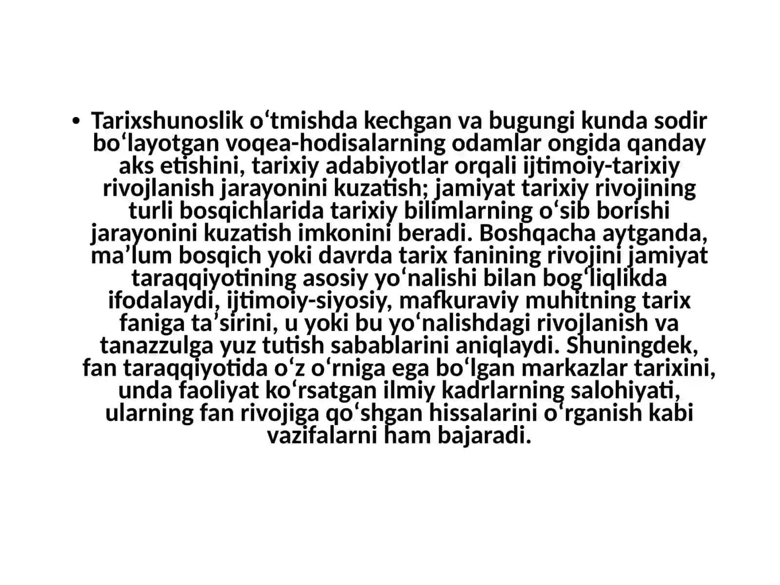 TARIXSHUNOSLIK SOHASI GAOID TADQIQOTLAR ANIQLASH USULLARI 4