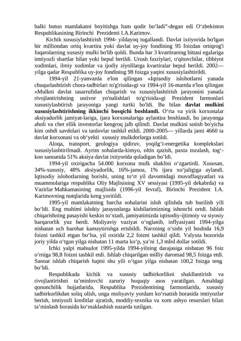 Iqtisodiy islohotlar 4