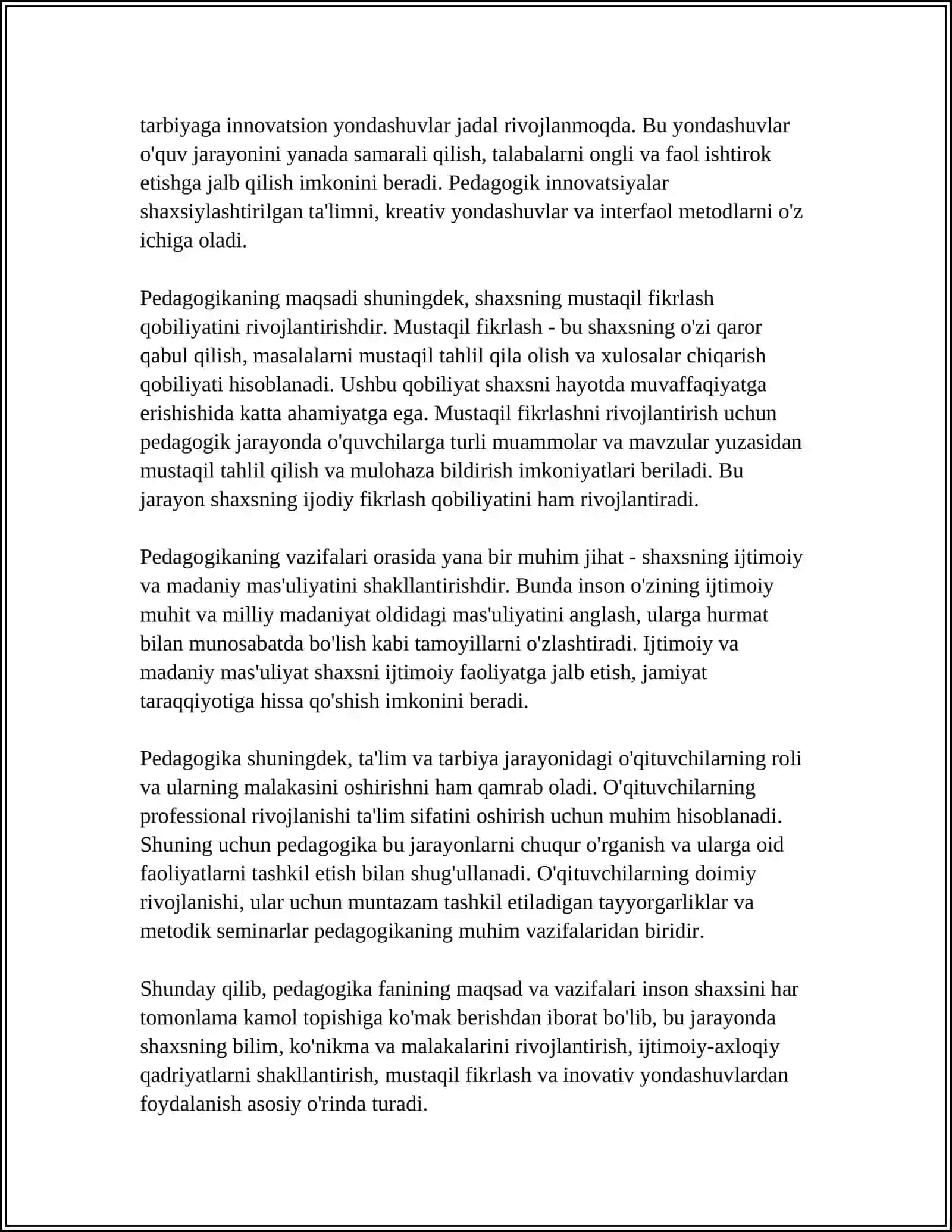 PEDAGOGIKA FANINING MAQSAD VA VAZIFALARI 4