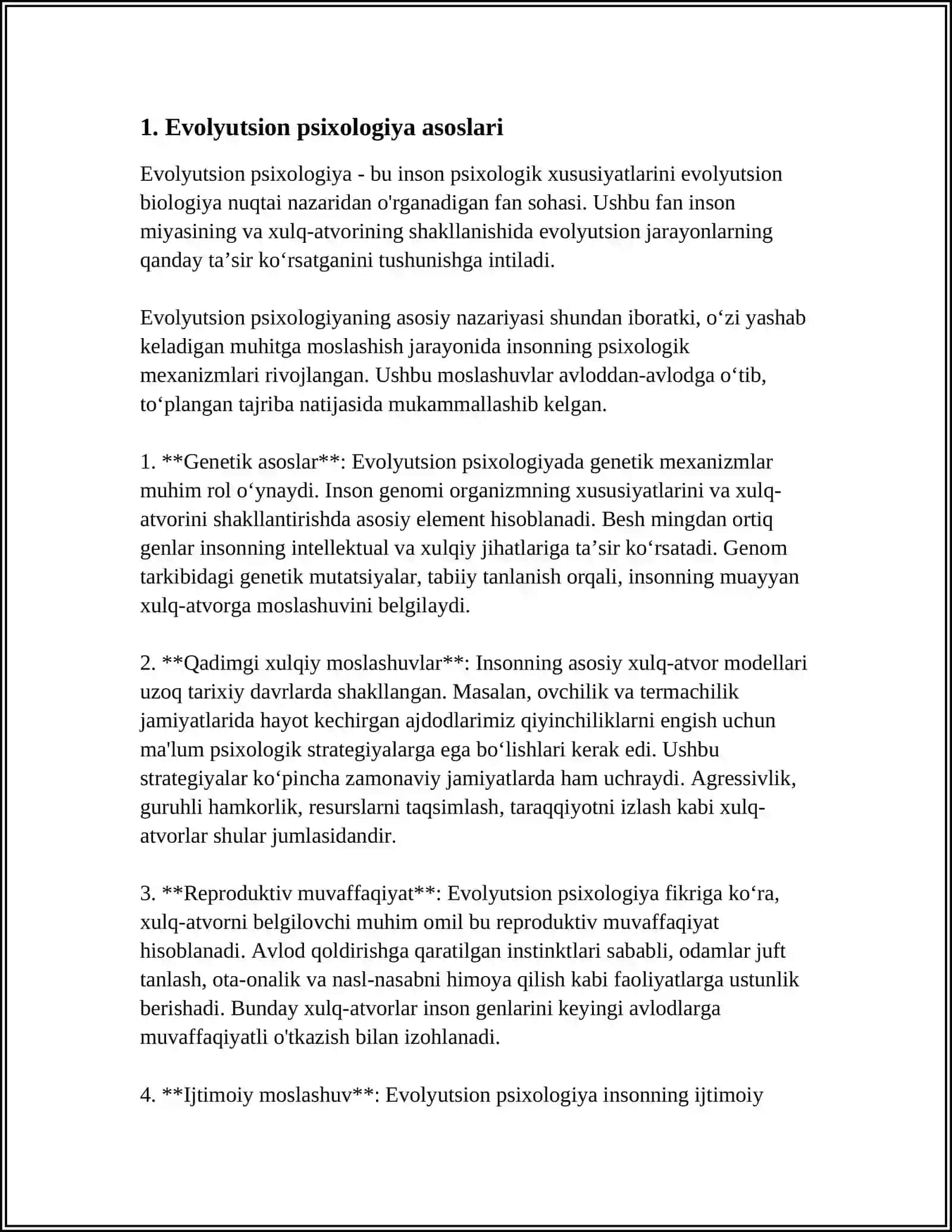 EVOLYUTSION PSIXOLOGIYAGA KIRISH 4