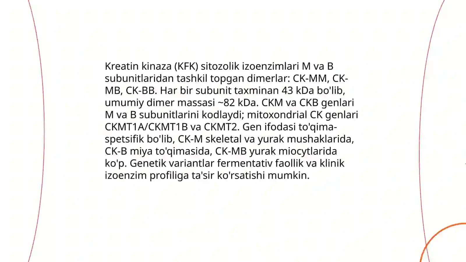 Kreatinfofakinazaning izoshakillari va ularni aniqlashning klinik ahamiyati 4