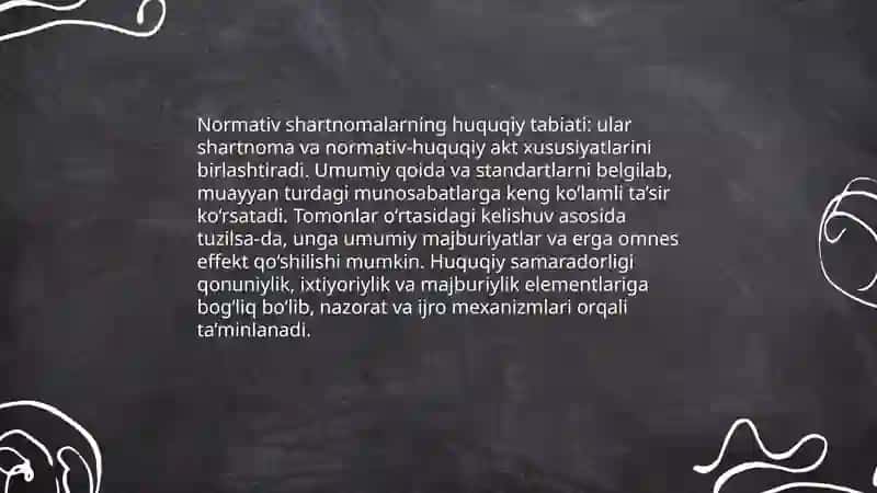Normativ shartnomalar va ularning xususiyatlari 4