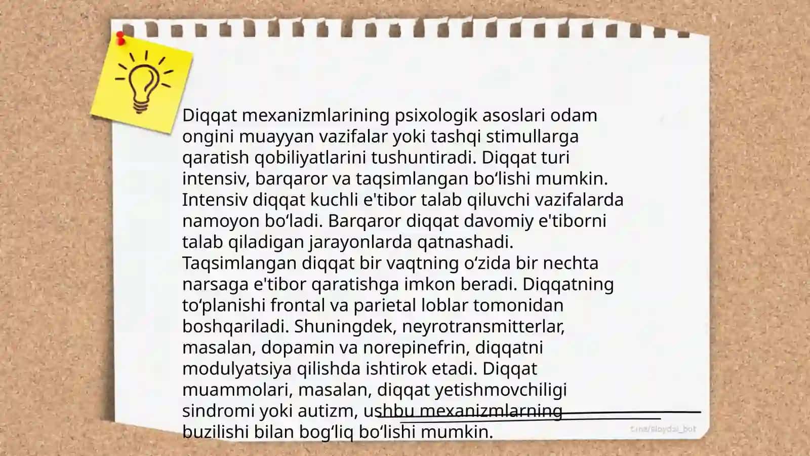 Diqqatning psixofizologik mexanizmlari 4