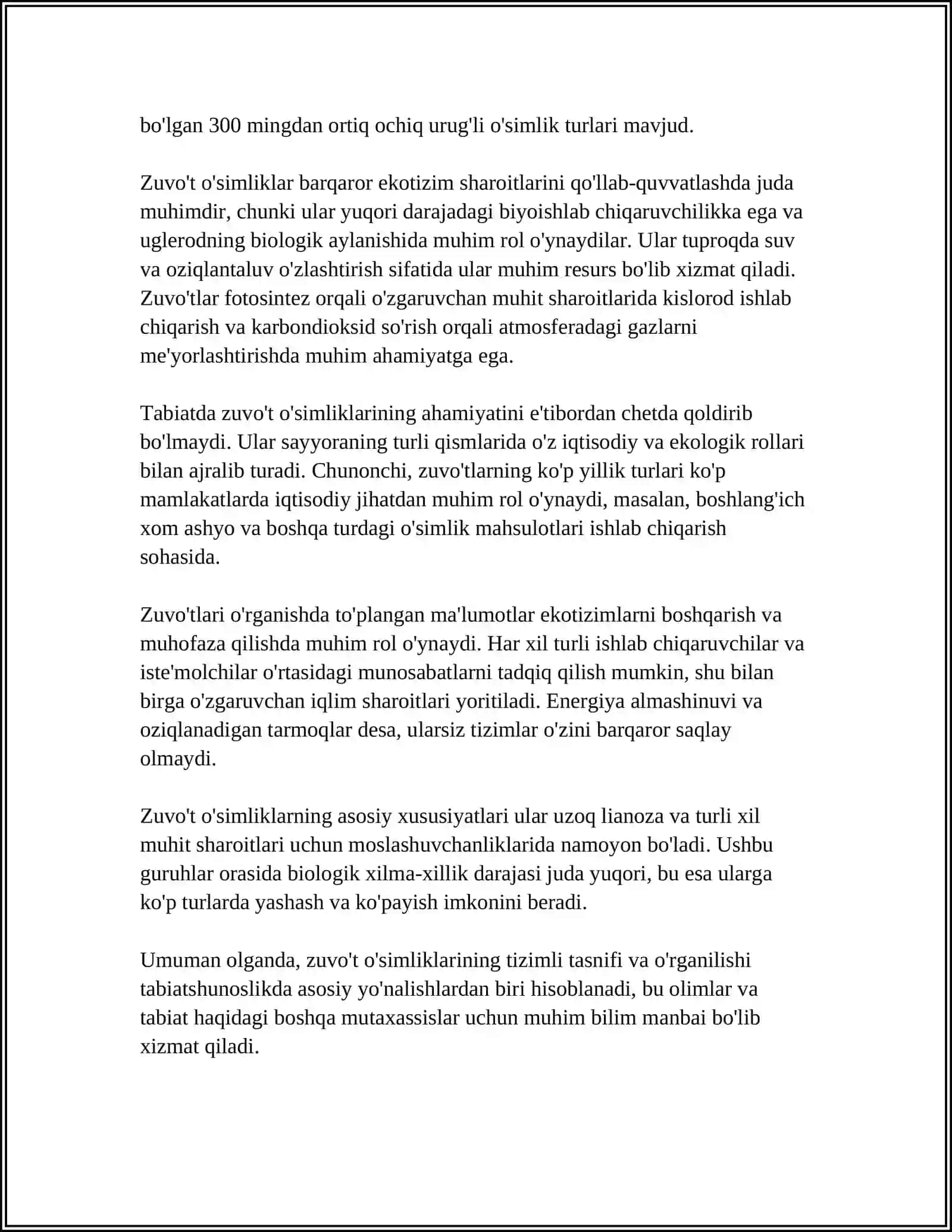 SUVOʻTLARNI ZAMONAVIY SISTEMATIK BOʻLIMLARI VA KATEGORIYALARI 4