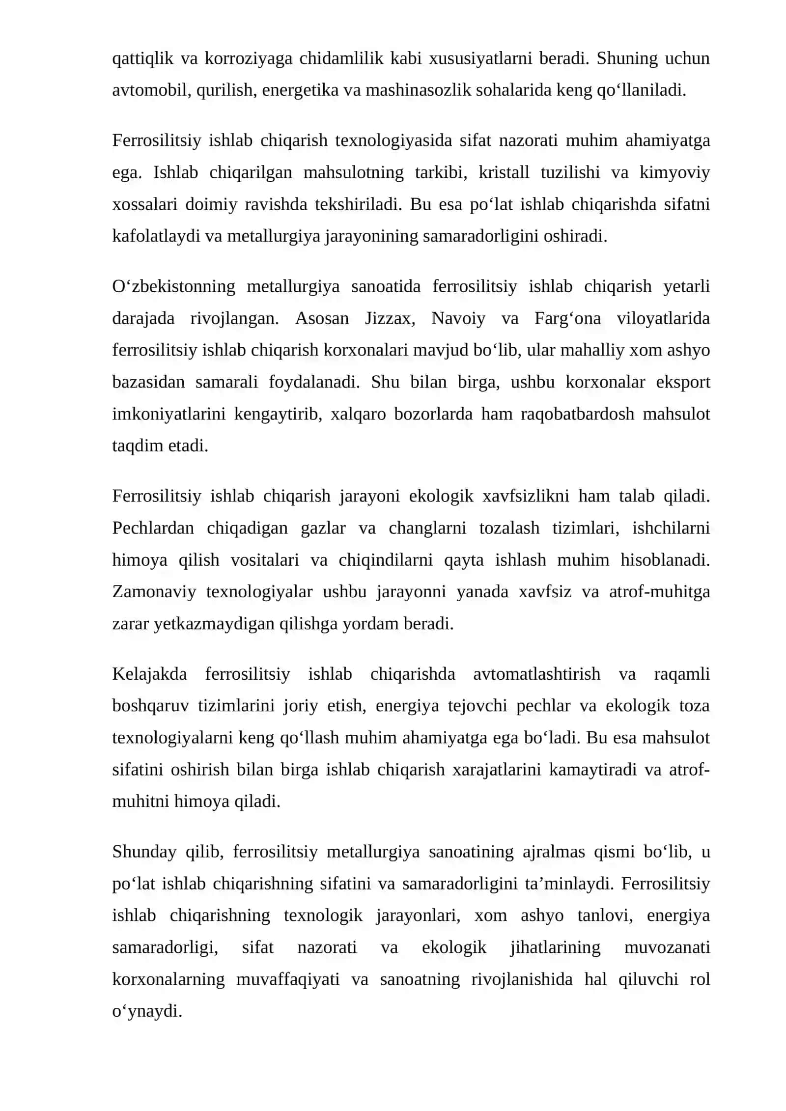 FERROSILITSIY ISHLAB CHIQARISH 4