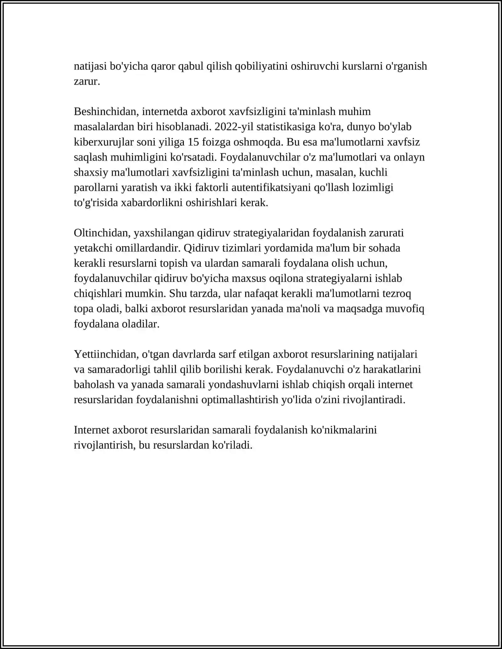 AXBOROTLAR BAZASINI TUZISH 4