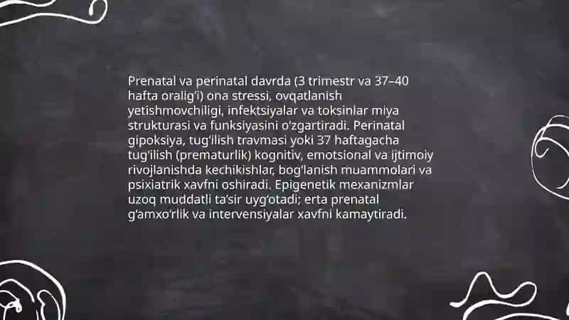 Ontogenez psixologiyasidan 20 ta mustaqil ta’lim mavzusi 4
