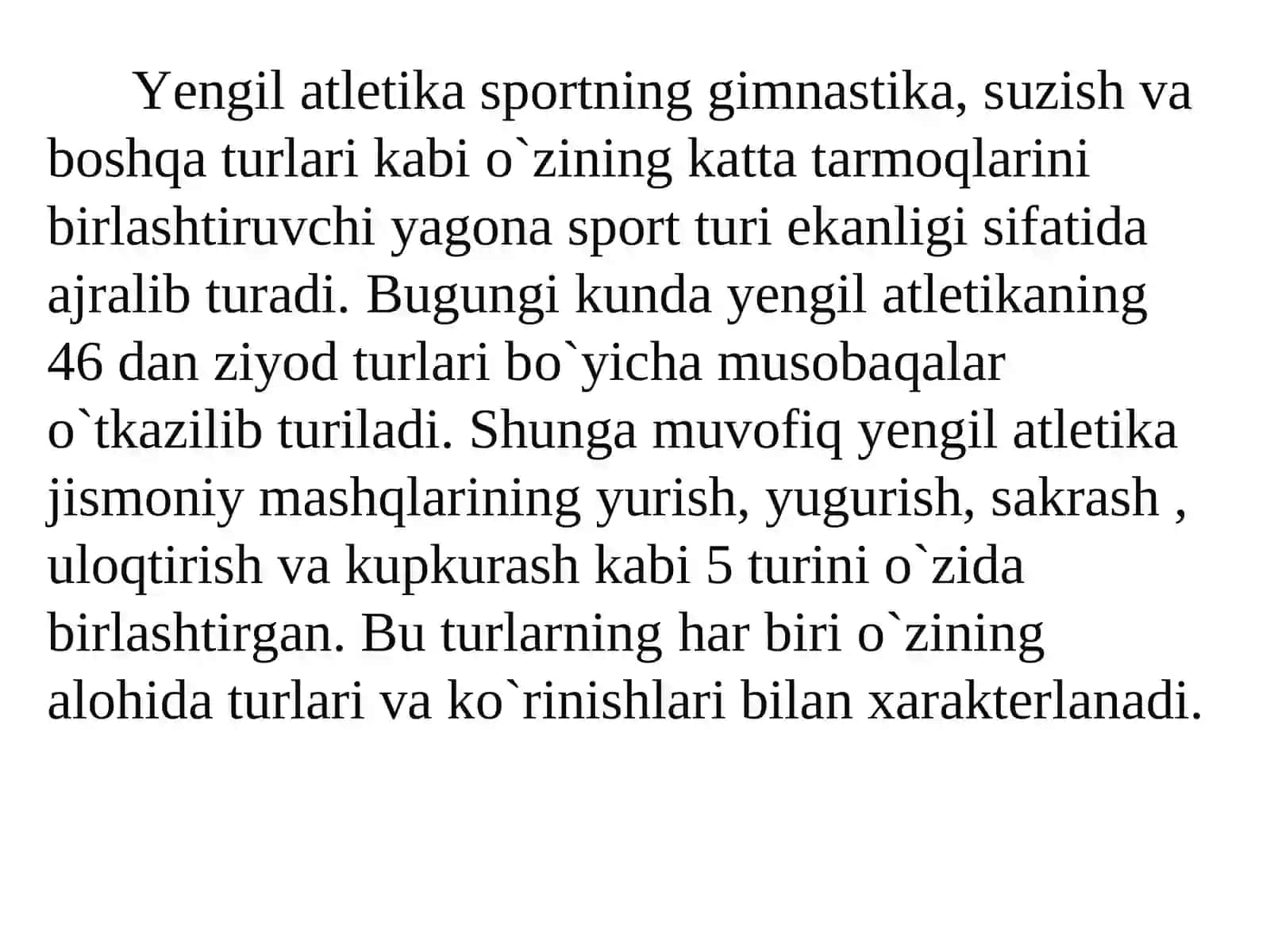 Yengil Atletika Kompleksi 4