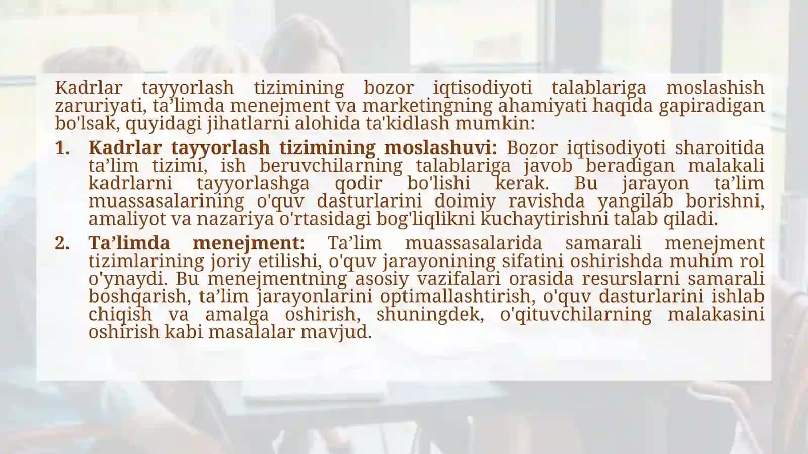 Mutaxassiskadrlargaqo‘yiladigantalablar,huquqiyme’yorlarivao‘quvmetodikhujjatlar 4