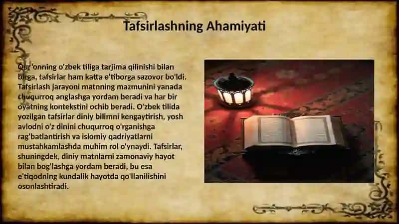 Qur’onning O’zbek Tiliga Tarjimasi 4