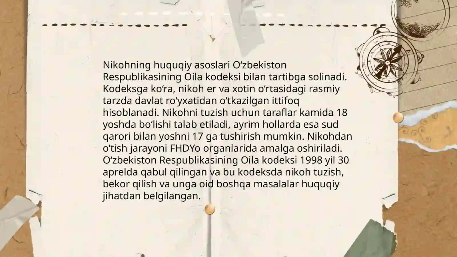 Islom huquqshunosligida oila, nikoh, taloq, idda, zihor, tushunchlarini ta'riflash va taqdimot tayyorlash 4