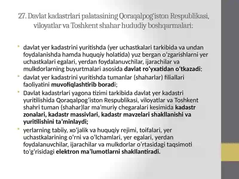 Davlat yerkadastrini yuritish sohasida davlat boshqaruv 4