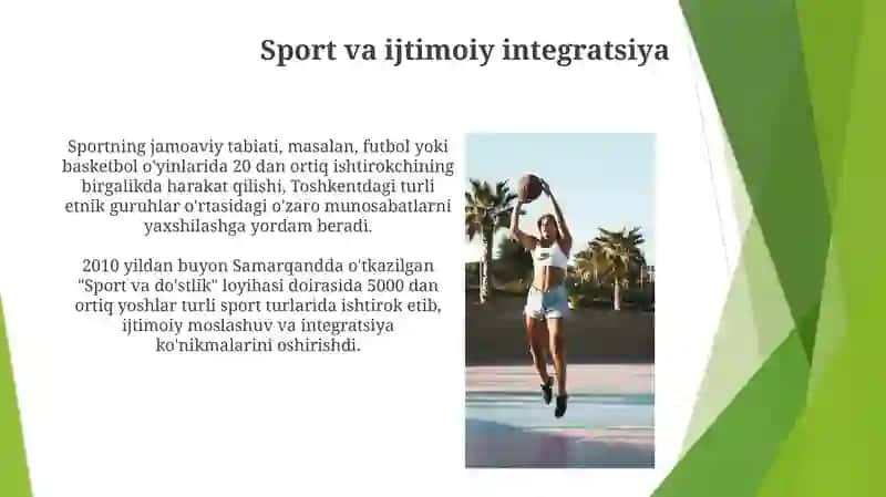 Sportning Tinchlik O'rnatishdagi Rolini O'rganish 4