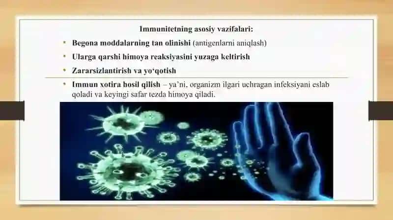 Immun tanqislik holatlari (tug’ma, hayot davomida ortirilgan).Immun profilaktika va immun terapiya asoslari 4